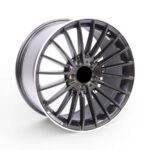 18" 0235 5/112 Matt Black Machine Lip Alloy Wheels