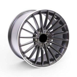 18" 0235 5/112 Matt Black Machine Lip Alloy Wheels