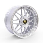 18" TWC480 5/100 & 5/112 Silver Machine Lip With Rivets Alloy Wheels