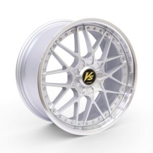 18" TWC480 5/100 & 5/112 Silver Machine Lip With Rivets Alloy Wheels