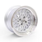 15" TWC491 4/100 Silver Machine Lip Alloy Wheels