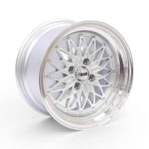 15" TWC491 4/100 Silver Machine Lip Alloy Wheels