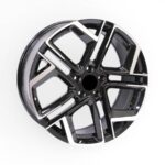 19" Y1243 Taigo 5/112 Black Machine Face Alloy Wheels