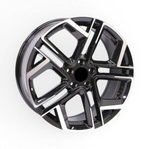 19" Y1243 Taigo 5/112 Black Machine Face Alloy Wheels