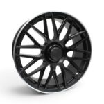 19" SS9370 5/112 Matt Black Machined Lip Alloy Wheels