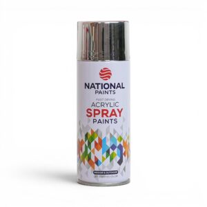 National Paints Fast Drying Acrylic Spray 400ml (Mirror Chrome)