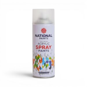 National Paints Fast Drying Acrylic Spray 400ml (Matt Clear)