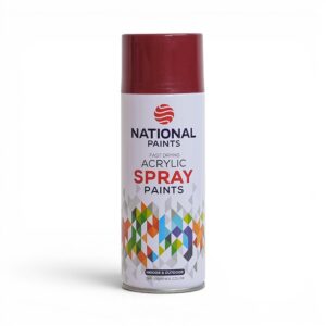 National Paints Fast Drying Acrylic Spray 400ml (Maroon)