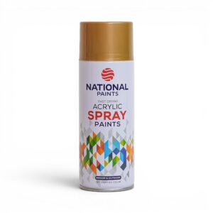 National Paints Fast Drying Acrylic Spray 400ml (Premium Gold)