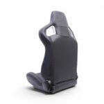 Leather Touch Black with White Stitch Reclinable Racing Seats (pair) - Image 2
