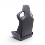 Suede Black with White Stitch Reclinable Racing Seats (pair) - Image 2