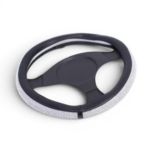 Diamond Bling Design Steering Wheel Cover (Black)