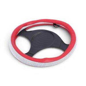 Diamond Bling Design Steering Wheel Cover (Red)