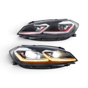 Gti Style Golf 7.5 Design Headlight Set to fit VW Golf Mk7.5 Tsi models