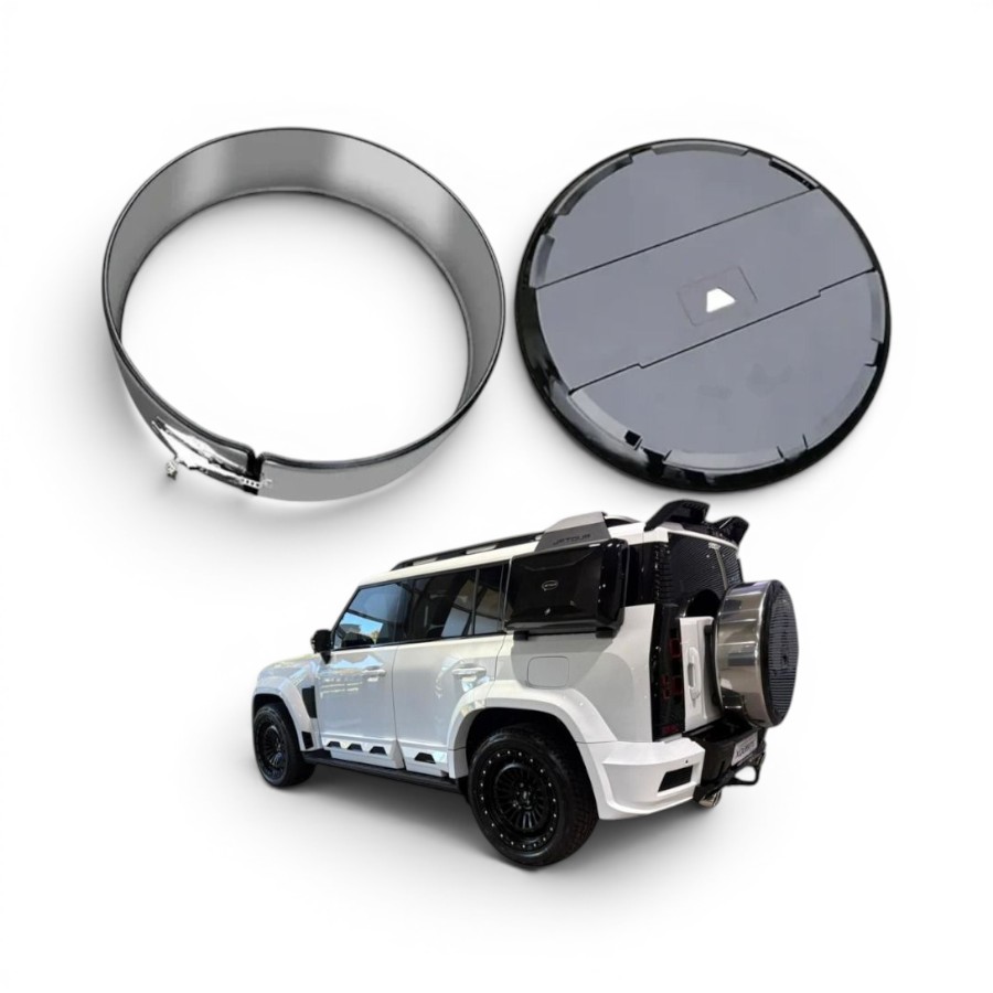 MJT0125-SWC Jetour T2 19" Stainless Steel Spare Wheel Cover - Image 1
