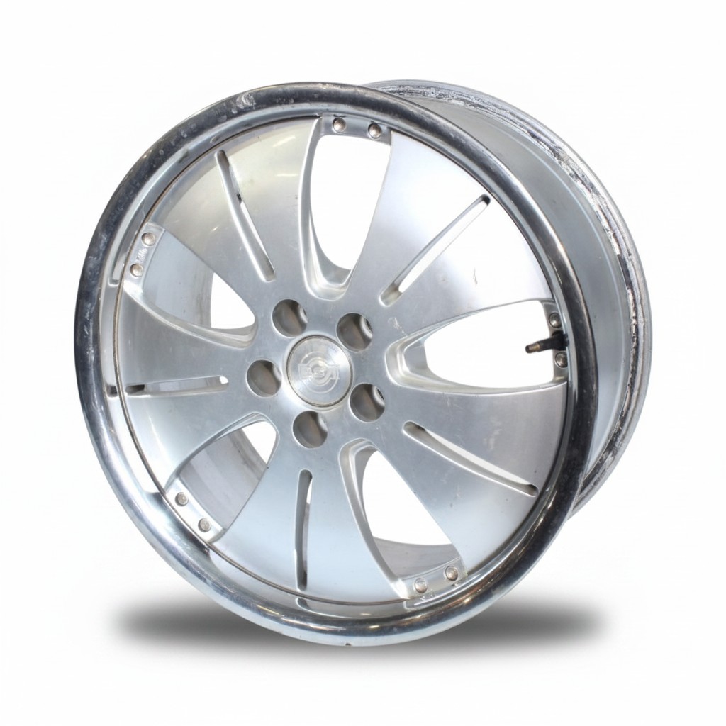 WN-07 17" WN-07 5/100 Silver Machine Lip Used Alloy Wheels - Image 1