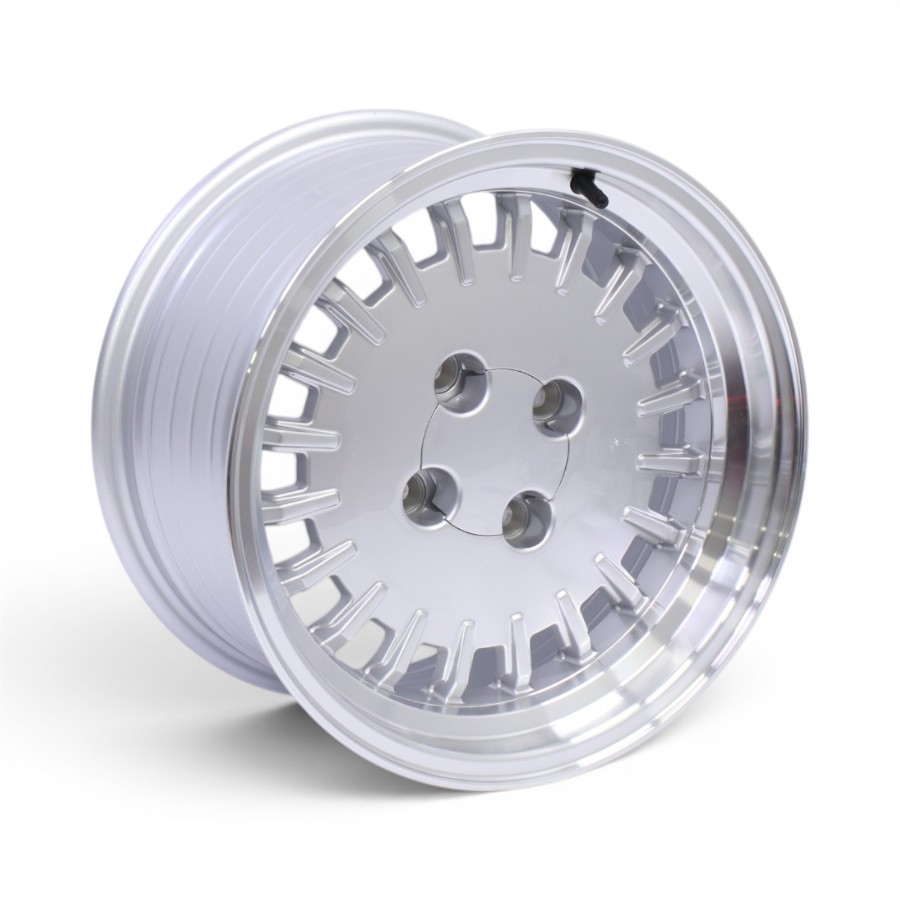 M8614 15" M8614 4/100 & 4/114 Silver Machine Lip Alloy Wheels - Image 1