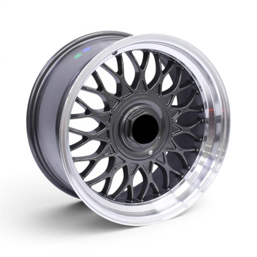 YKW7032 I 17 17" YKW7032 4/100 & 4/114 Gunmetal Machine Lip Alloy Wheels - Image 1