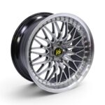 18" ZAR2602 5/112 Hyper Black With Chrome Rivets Alloy Wheels