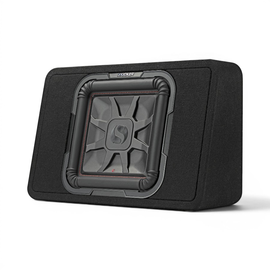 46TL7T122 Kicker Single 12" L7T 2-Ohm Bakkie Enclosure 500rms Subwoofer with Box - Image 1