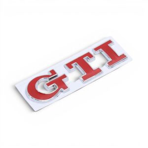 GTI Bootlide Badge - Red & Chrome - 85x22mm