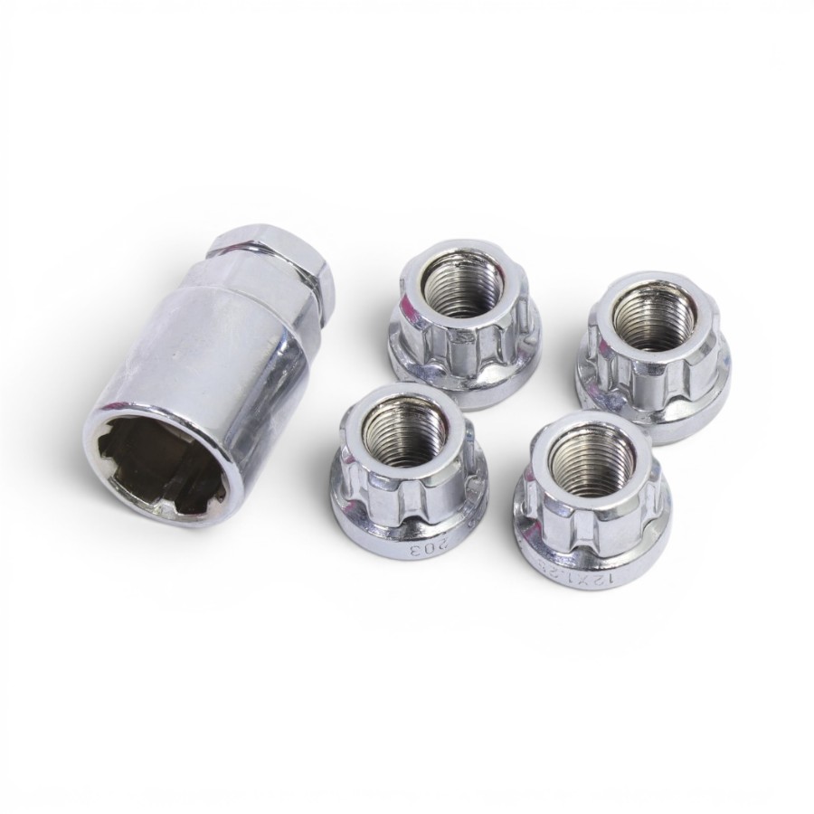 LONS19B 12X1.25 Open Head Wheel Locknut Set - 12x1.25 - Image 1