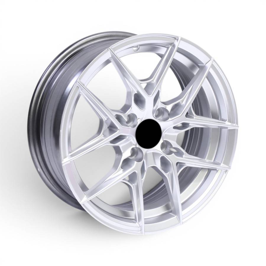 M8925 15" M8925 4/100 Hyper Silver Alloy Wheels - Image 1