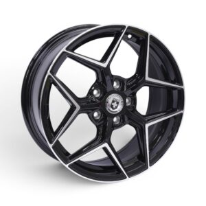 17" TS-70MB 5/114 Black Machine Face Alloy Wheels