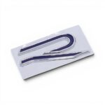 Mk8 R Design Rear Badge - Blue & Chrome (65x35mm)