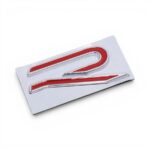 Mk8 R Design Rear Badge - Red & Chrome (65x35mm)