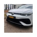 VW Golf Mk8 GTi Style Maxton Design Gloss Black Front Spoiler