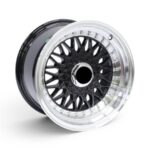 15" KS031 4/100 & 4/114 Black Machine Lip Alloy Wheels