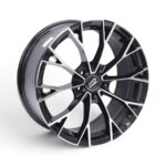 17" M8914 5/100 Black Machine Face Alloy Wheels