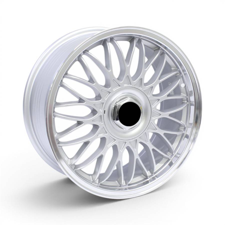 TWC512 17" TWC512 4/100 & 5/100 Silver Machine Lip Alloy Wheels - Image 1