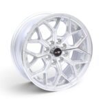 14" Racing Hart Venom 4/100 & 4/108 Silver Machine Lip Alloy Wheels