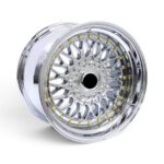 17" CW-64 4/100 & 5/100 Chrome with Gold Rivets Alloy Wheels