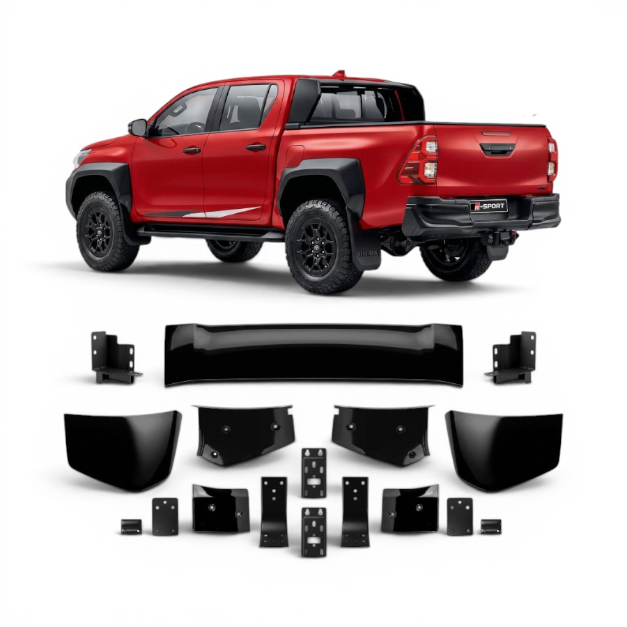 HRV191 GripForge Sports Bar for Toyota Hilux Revo Gloss Black - Image 1