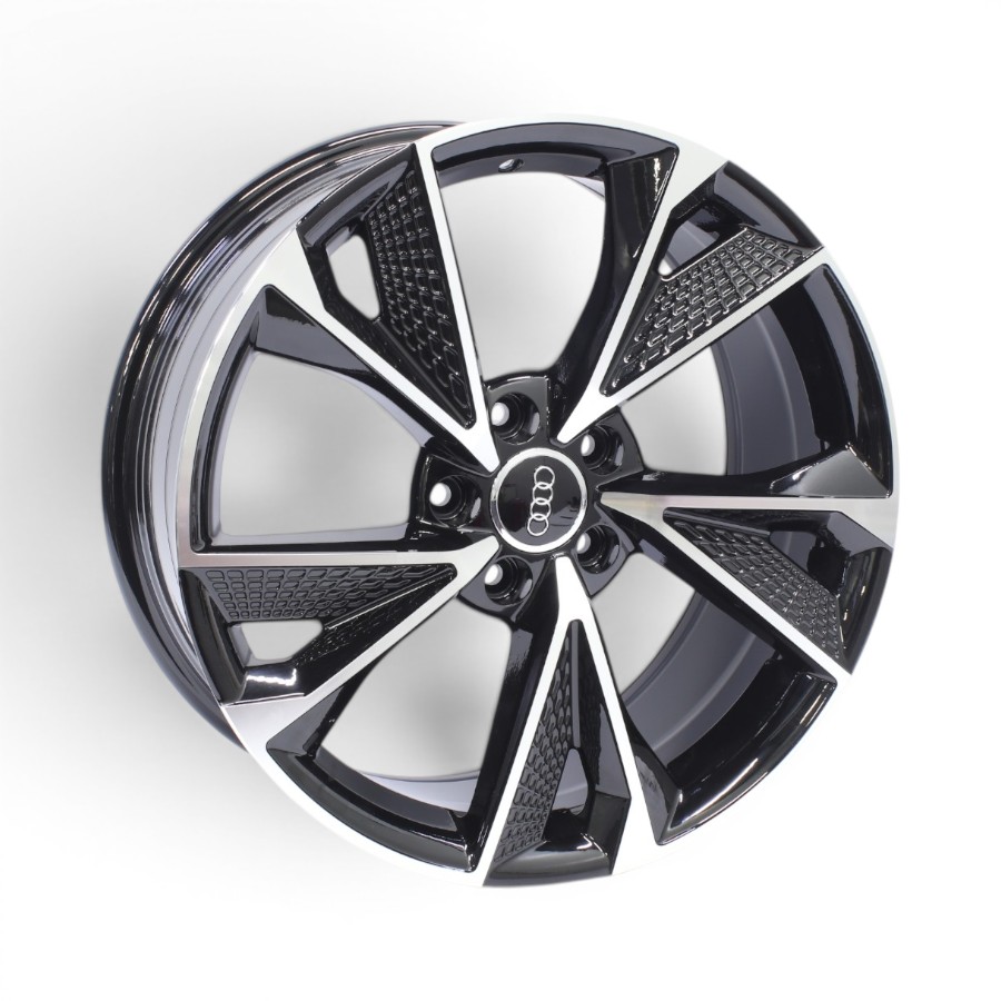 M9148 18" M9148 5/112 Black Machine Face Alloy Wheels - Image 1