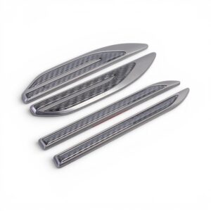 Universal Aluminium & Carbon Fibre LooK Door Guard Stickers (119x210mm) set of 4