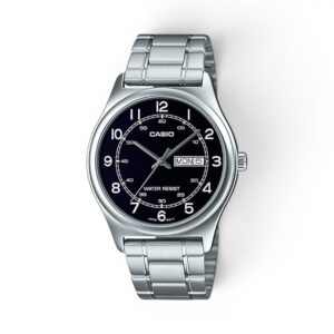 Casio MTP-V006D-1B2UDF Classic Analog Day-Date Stainless Steel Watch – Black Dial