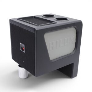 10" Vinyl Single Subwoofer Enclosure with Cup Holders for Toyota Hilux Club Cab