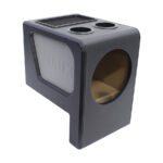 10" Vinyl Single Subwoofer Enclosure with Cup Holders for Toyota Hilux Club Cab