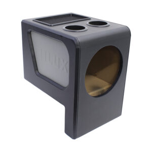 10" Vinyl Single Subwoofer Enclosure with Cup Holders for Toyota Hilux Club Cab