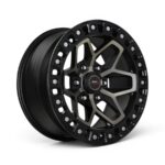 20" A-Line Quake 5/127 Satin Black Tinted Flow Form Alloy Wheels
