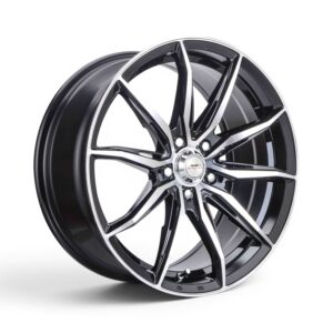 16" A-Line VF1 4x108 Black Machine Face Alloy Wheels
