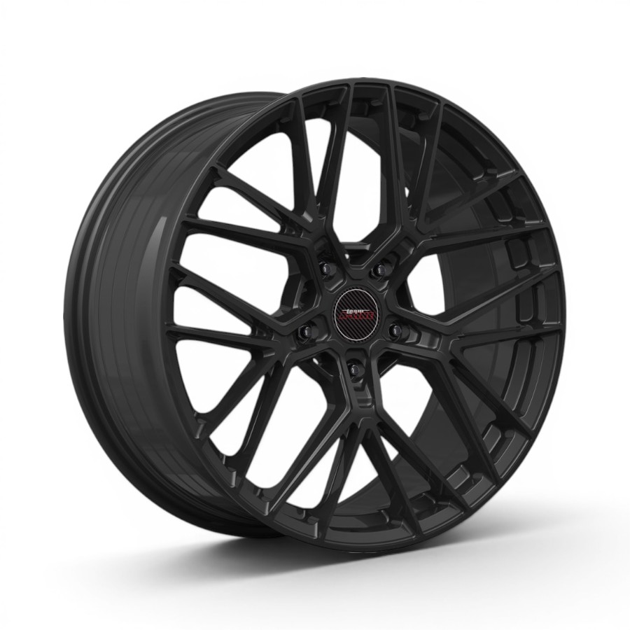 82403643 Picasso-SATIN-BLK-side 18" A-Line Picasso 5/110 Silk Black Flow Form Alloy Wheels - Image 1
