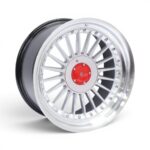 17" QS-7307 5x100 & 5x114 Silver Machine Lip With Rivets Alloy Wheels