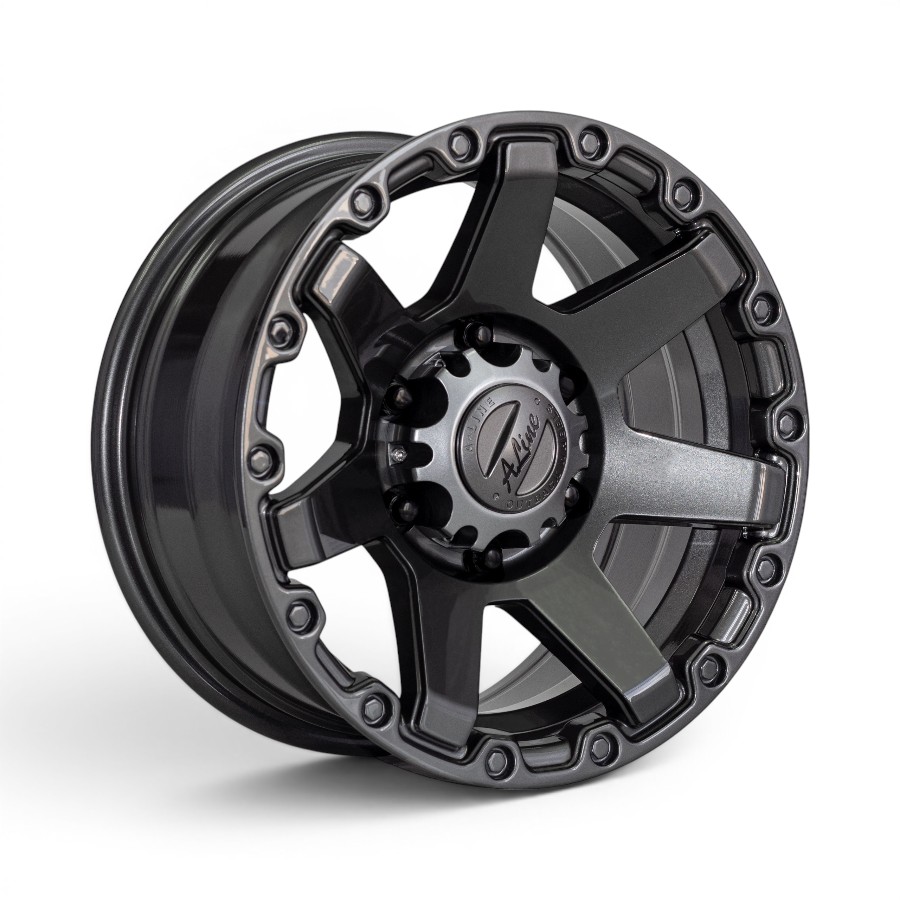 82361015 Monsoon GM 15x7 side 15" A-Line Monsoon 6x139 Gunmetal Alloy Wheels - Image 1