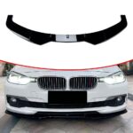 Gloss Black Flat Lip 3-piece Front Spoiler Suitable for Bmw F30 - Image 3