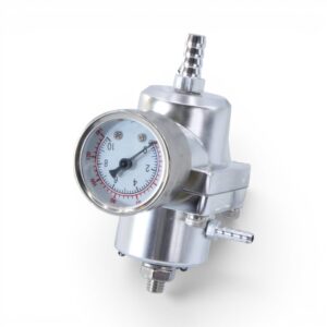 Fuel Pressure Regulator with Gauge (Silver)